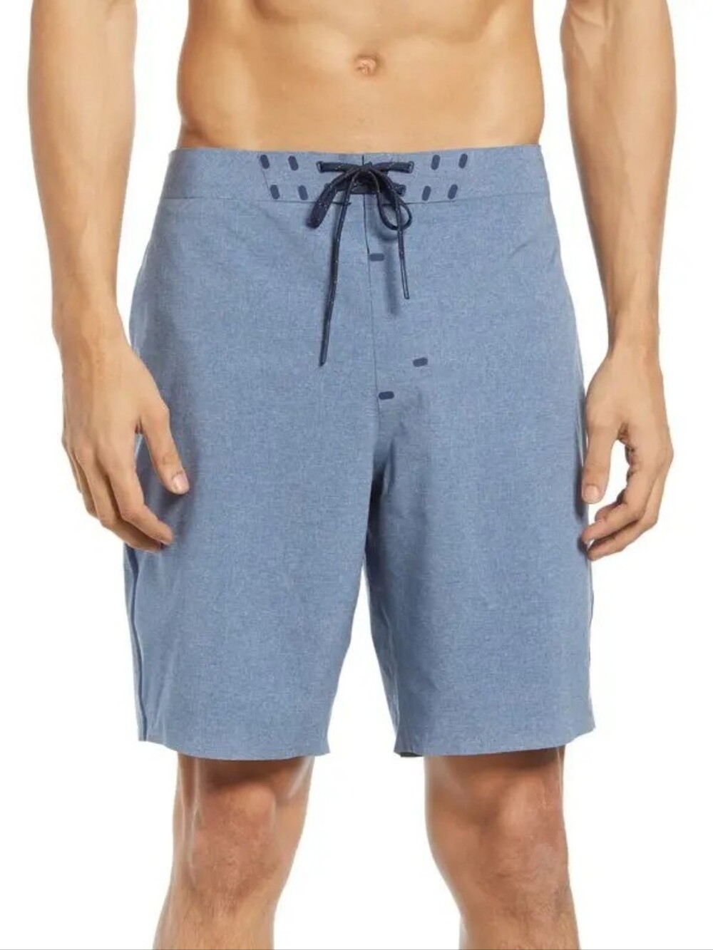 Outerknown Apex Board Surf Short Sz 36 Heathered Blue Navy 9" Inseam Water Sport